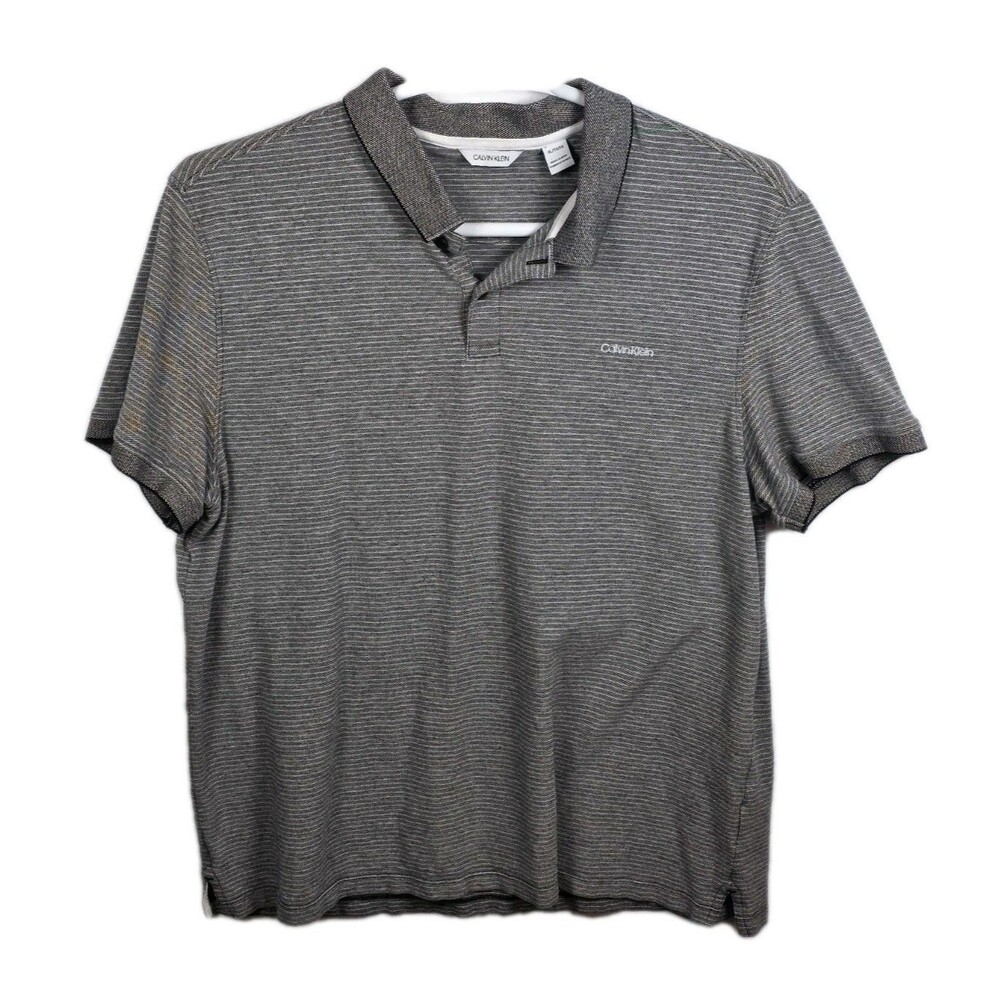 Men’s Calvin Klein XL Gray Short Sleeve‎ Polo Shirt